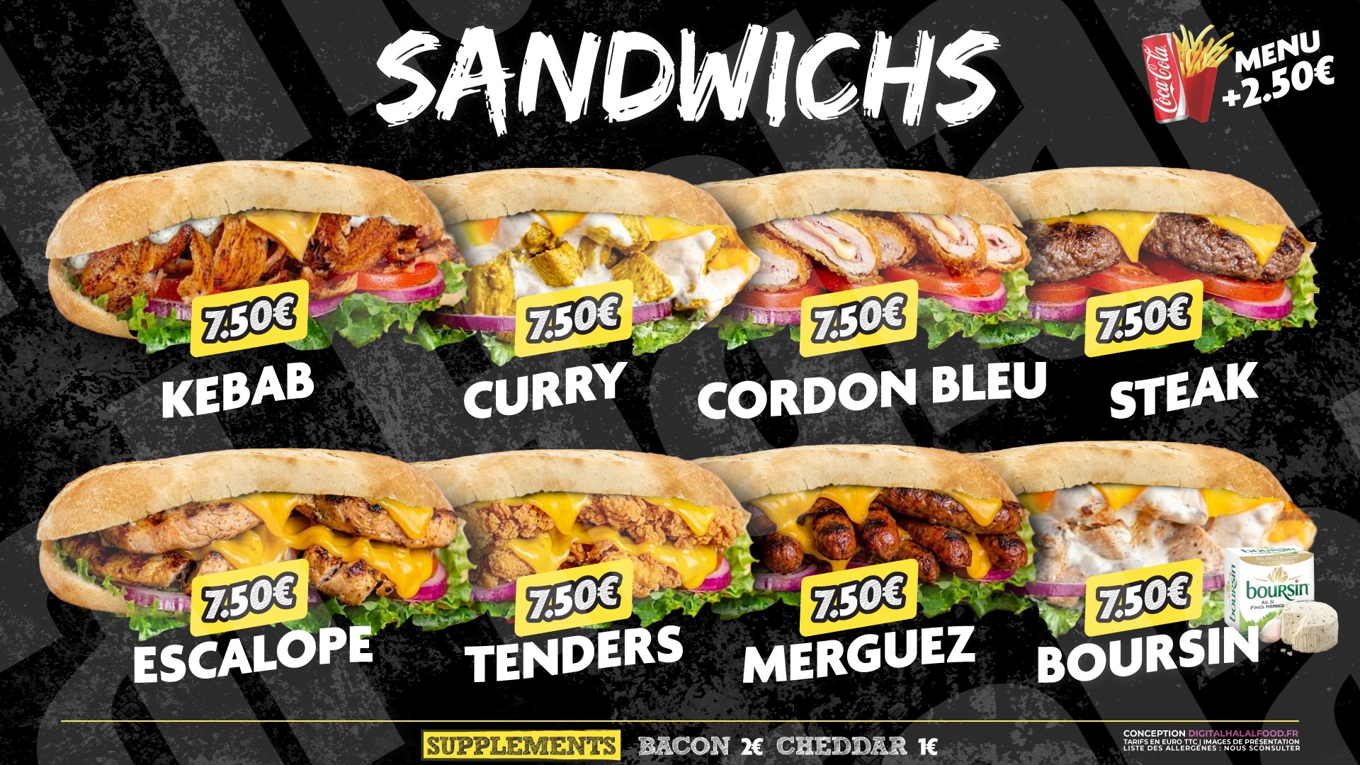 Master Food - Snack Halal menuboard halal